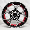 RIN 13X5.5 4-100/114.3 R1 SPORT 771 BLACK MF+RED UNDERCUR ET30 CB73.1 