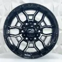 RIN 15X8 6-114.3 R1 SPORT 3028 BLACK MACHINE FACE ET0 CB66.1 
