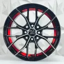 RIN 15X7 5-100 R1 SPORT 2051 BLACK MACHINE RED LINE ET5 CB73.1 