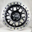 RIN 17X9 5-114.3 R1 SPORT DX130 MATE BLACK MACHINE LIP GOLD RIVETS ET0 CB73.1 
