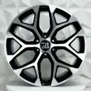 RIN 22X9 6-139.7 R1 SPORT 208 GC BLACK MACHINE FACE ET31 CB78.1