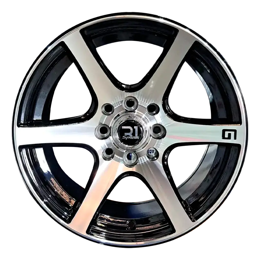 RIN 14X8 4-100/114.3 R1 SPORT 6064 BLACK MACHINE FACE ET15 CB73.1