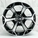 RIN 16X8 6-114.3 R1 SPORT 6989 BLACK MACHINE FACE ET0 CB66.1