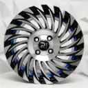 RIN 15X6.5 4-100 R1 SPORT RGW2659 BLACK MF+BLUE UNDERCUT ET35 CB73.1