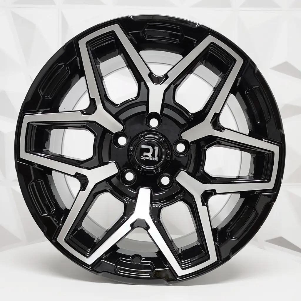 RIN 15X8 6-139.7 R1 SPORT QC2043 BLACK MACHINE FACE ET-10 CB106.1