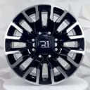 RIN 22X8.5 8-180 R1 SPORT FF7053 BLACK MACHINE FACE ET44 CB124.1