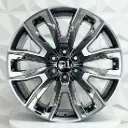 RIN 20X9 6-139.7 R1 SPORT TYH081 GUNMETAL MF INSERT CHROME ET28 CB87.1