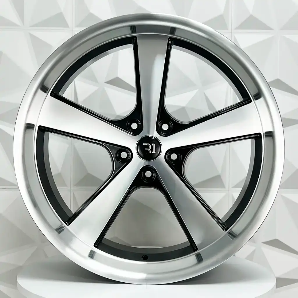 RIN 20X10 5-127 R1 SPORT QC5205 BLACK MACHINE FACE+MI ET15 CB78.3