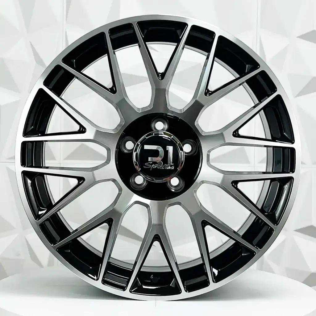 RIN 18X8 5-112 R1 SPORT XF013 MACHINE BLACK ET40 CB66.45